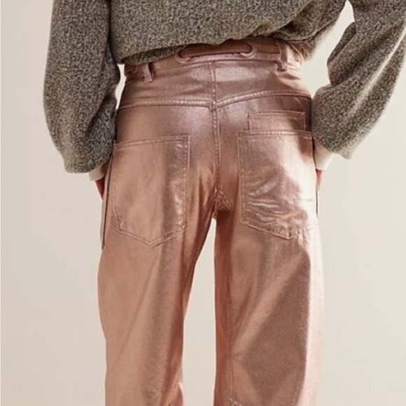 Metallic Pink barrel jeans moxie - Picture 2 of 8